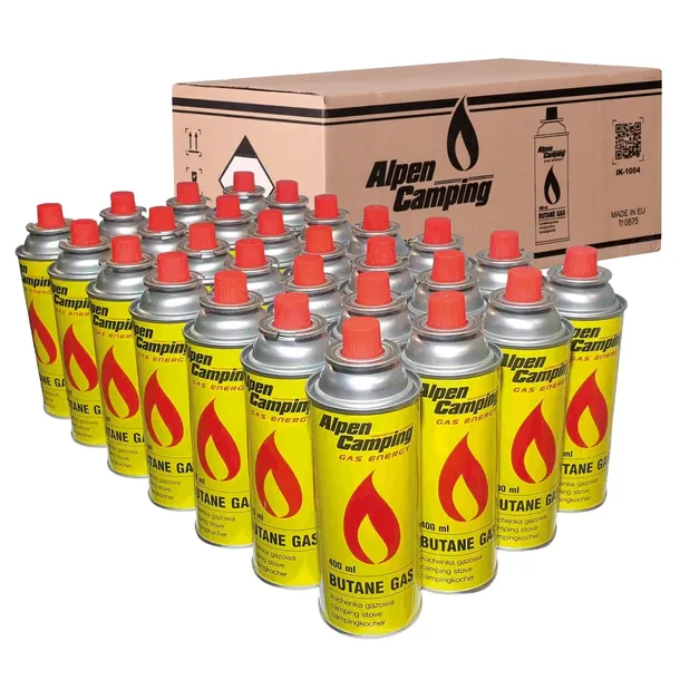 GAZ Alpen Camping 400ml x28 Kartusze gazowe do KUCHENKI PALNIKA