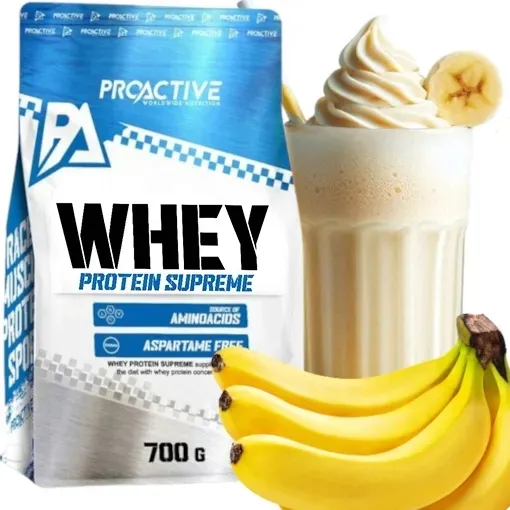 BIAŁKO WPC serwatkowe whey ODŻYWKA BIAŁKOWA ProActive 700g BANANOWE