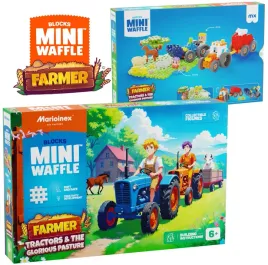 marioinex-klocki-waffle-mini-farmer-traktory-i-wypasiona-laka-110-el