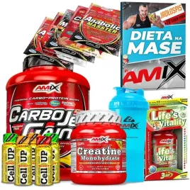 zestaw-na-mase-i-sile-gainer-4kg-kreatyna-monohydrat-500g-witaminy-shaker