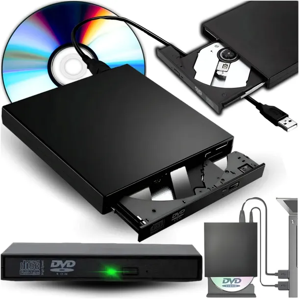 NAPĘD ZEWNĘTRZNY CD-R DVD RV USB Do Laptopa Odtwarzacz Przenośny