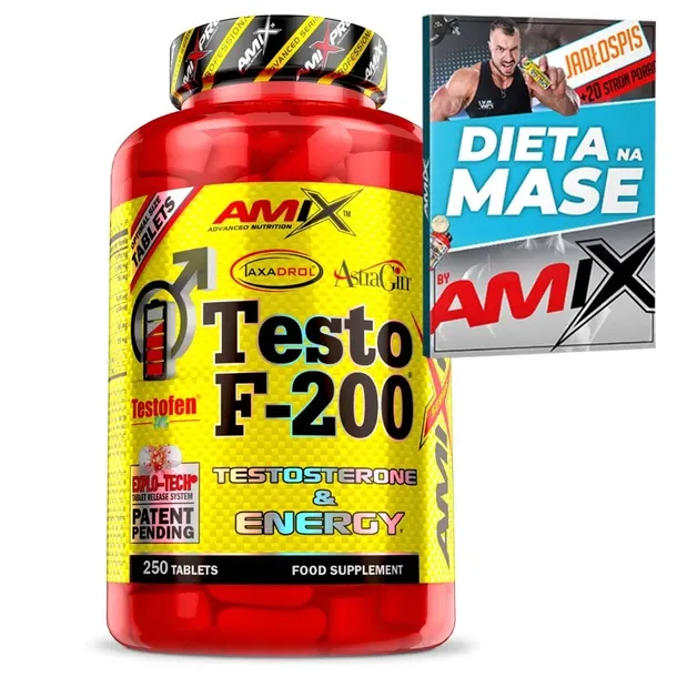 MOCNY BOOSTER TESTOSTERONU LIBIDO Tabletki na testosteron Amix Testo F-200