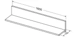 polka-wiszaca-dab-artisan-160cm-stan-nowy