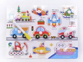 drewniana-ukladanka-z-tablica-suchoscieralna-puzzle-z-uchwytami-pojazdy