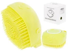 szczotka-silikonowa-czyscik-myjka-do-mycia-psow-kotow-z-dozownikiem-zolta