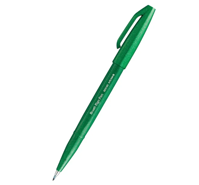 Pisak pędzelkowy PENTEL SES15C zielony