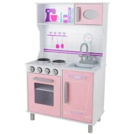 duza-tradycyjna-rozowa-kuchnia-dla-dzieci-kitchenfun-piekarnik-lodowka