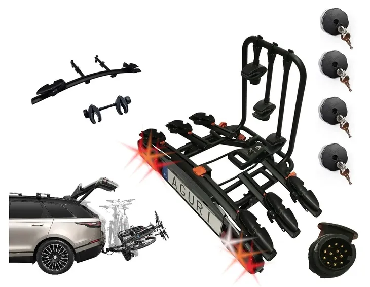 BAGAŻNIK UCHWYT ROWEROWY NA HAK AGURI ACTIVE BIKE 4 ROWEY BLACK CZARNY
