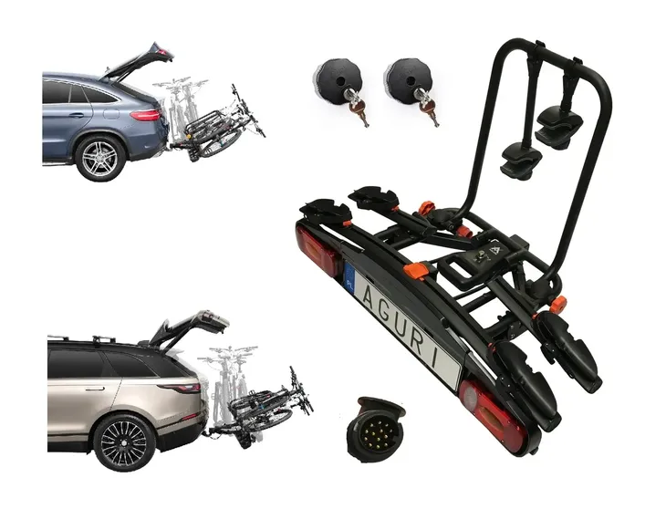 Bagażnik uchwyt rowerowy na hak AGURI ACTIVE BIKE 2 ROWERY UCHYLANY 13-pin