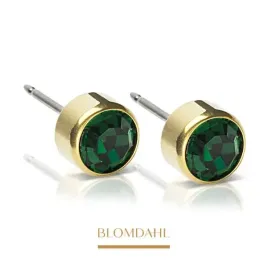 blomdahl-kolczyki-hipoalergiczne-bezel-emerald-6-mm