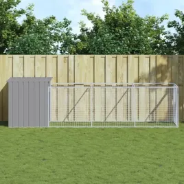 buda-dla-psa-z-wybiegiem-jasnoszara-110x405x110-cm-stal-lumarko