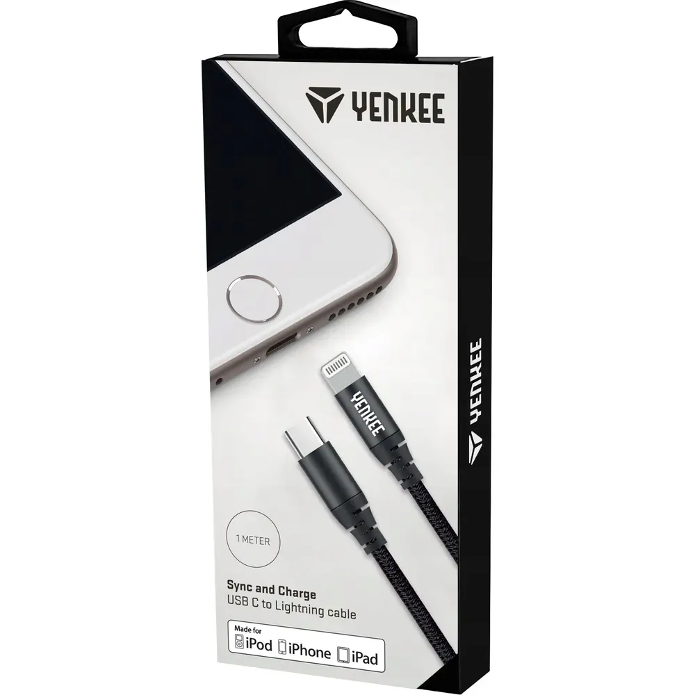 kabel-yenkee-usb-c-apple-lightning-certyfikat-3a-stan-nowy