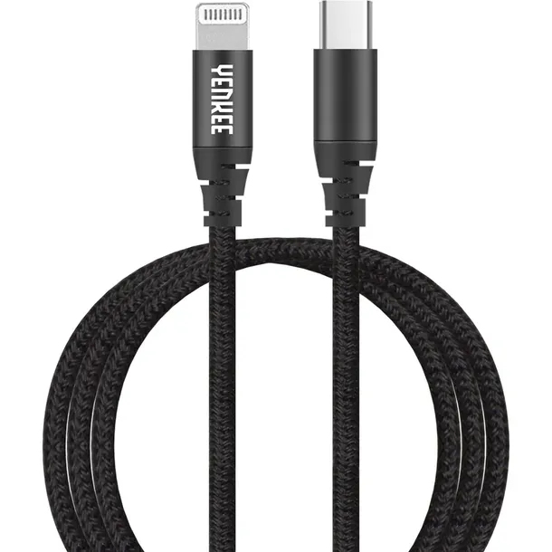 kabel-yenkee-usb-c-apple-lightning-certyfikat-3a-kolor-czarny