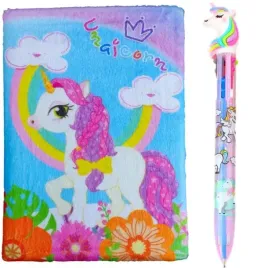 zestaw-dla-dziewczynki-notes-dlugopis-unicorn-tecz