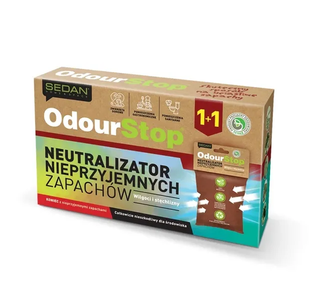 ODOURSTOP- ELIMINATOR PRZYKRYCH ZAPACHÓW pochłaniacz zapachów HIT! 2 sztuki