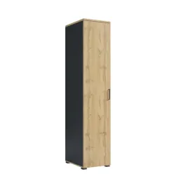 szafa-uchylna-regal-1-drz-190x40-cm-mat-antracyt-i-dab-wotan-cichy-domyk
