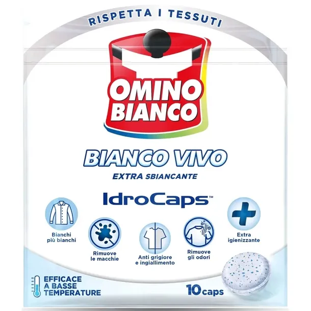 Omino Bianco Wybielające Rozpuszczalne Kapsułki do Prania Bianco 10 Sztuk