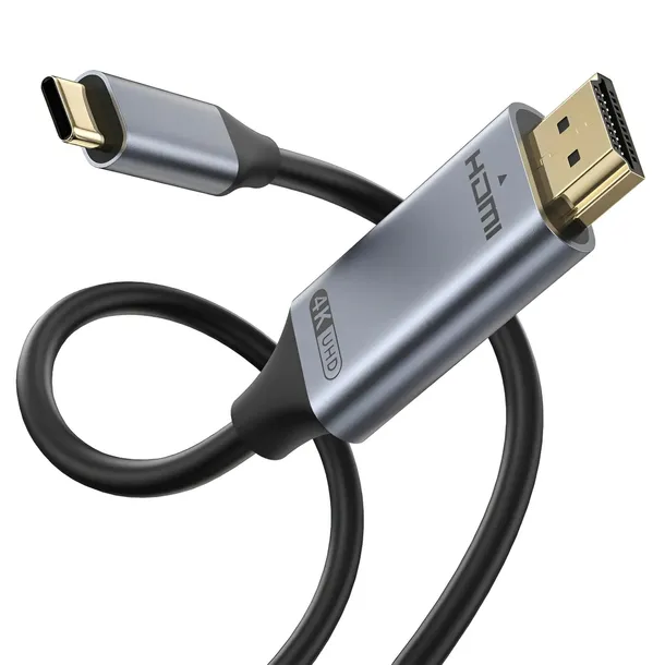 Kabel USB C do HDMI ADAPTER PRZEJŚCIÓWKA USB-C TYP C 3.1 FULLHD 4K UHD 1,8M