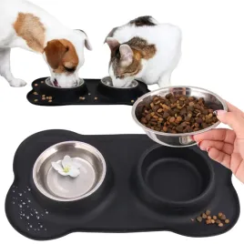 miska-dla-psa-kota-podwojna-z-mata-antyposlizgowa-2x350ml-stalowe-miski