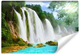 fototapeta-do-salonu-wodospad-pejzaz-3d-natura-drzewa-450x300