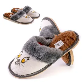 cieple-kapcie-dzieciece-domowe-z-welna-w-kotki-miekkie-rozmiar-34