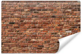 fototapeta-do-salonu-stara-czerwona-cegla-mur-efekt-3d-450x300