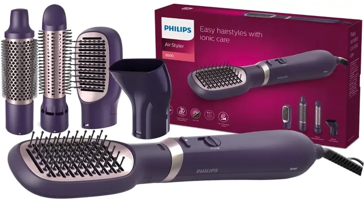 LOKÓWKO SUSZARKA PHILIPS Z JONIZACJĄ DO WŁOSÓW TERMOSZCZOTKA LOKÓWKA 800W