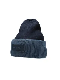 4f-czapka-zimowa-beanie-dwuwarstwowa-dziecieca-niebieska-granatowa-naszywka