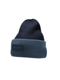 4f-czapka-zimowa-beanie-dwuwarstwowa-dziecieca-niebieska-granatowa-naszywka