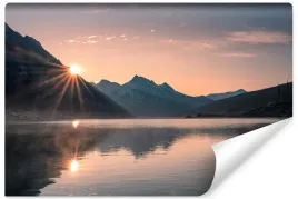 fototapeta-do-sypialni-wschod-slonca-gory-krajobraz-jezioro-3d-450x300