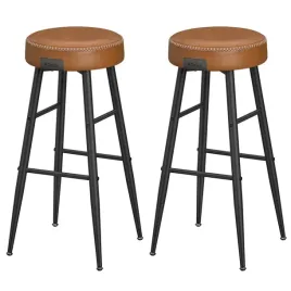 hokery-2-szt-wysokie-solidne-krzeslo-barowe-karmelowy-braz-762-cm-loft