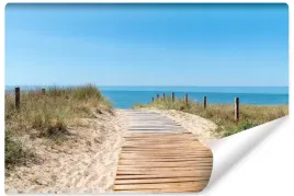 fototapeta-do-jadalni-drewniana-sciezka-plaza-morze-krajobraz-3d-450x300