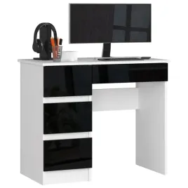 biurko-biale-czarne-do-biura-90-cm-4-szuflady