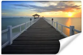 fototapeta-do-sypialni-pomost-nad-morzem-krajobraz-3d-zachod-slonca-400x280