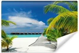 fototapeta-scienna-pomost-ocean-plaza-malediwy-domki-pejzaz-3d-450x300