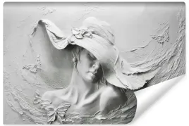 fototapeta-do-salonu-portret-kobiety-abstrakcja-beton-mur-efekt-3d-400x280