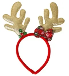 opaska-swiateczna-renifer-rogi-renifera-brokatowe-kokarda
