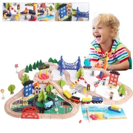 kolejka-drewniana-do-zabawy-duza-zwrotnice-duzy-zestaw-mega-miasto-108el