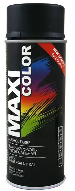 Maxi LAKIER W SPREJU SPRAY FARBA CZARNY mat 400ml