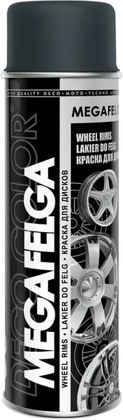 Deco LAKIER akrylowy SPRAY FARBA FELG Grafit antracyt ral 7016 SATYNA 500ml