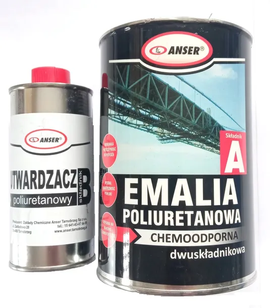 Farba poliuretanowa do metalu łodzi jachtów posadzki betonowe Biała 1,23 L