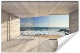 fototapeta-do-salonu-widok-z-okna-plaza-morze-ocean-pejzaz-3d-450x300
