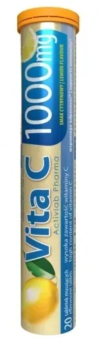 VITA C 1000 mg smak cytryna ACTIVLAB 20 tabletek musujących
