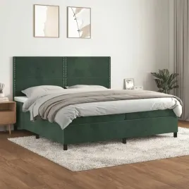 lozko-kontynentalne-z-materacem-zielone-aksamit-200x200-cm-lumarko
