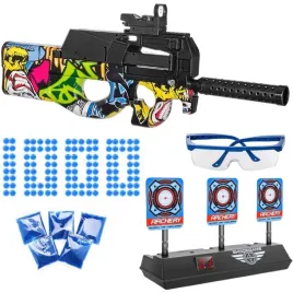 pistolet-na-kulki-zelowe-p90-automat-celownik-okulary-tarcza-elektroniczna