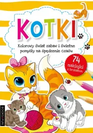 kolorowanka-a4-kotki-z-naklejkami-z-brokatem