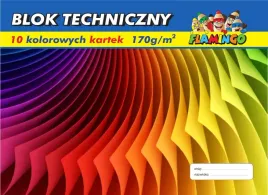 Zdjęcie produktu Blok techniczny A4 kolorowe kartki 10 kartek