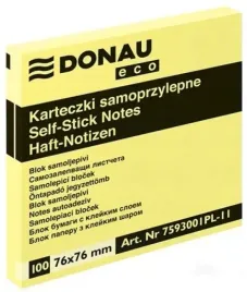 karteczki-samoprzylepne-bloczek-notes-76x76-donau-zolte-kartki