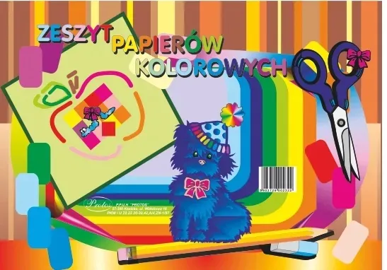 Papier kolorowy A5 SAMOPRZYLEPNY wycinanka zeszyt papierów kolorowych
