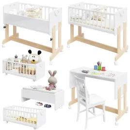 lozeczko-dostawne-6w1-leto-90x40-cm-biale-materac-kosz-mojzesza-norma-ue
